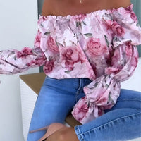 Lia | Bunt bedrucktes One-Shoulder-Freizeittop für Damen