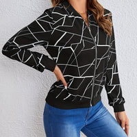 Evalaine™ | Geometrische Zipperjacke für Damen