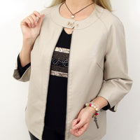 Cera | Schicke Kunstlederjacke