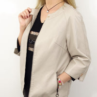 Cera | Schicke Kunstlederjacke