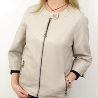 Cera | Schicke Kunstlederjacke