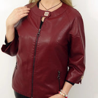 Cera | Schicke Kunstlederjacke