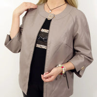 Cera | Schicke Kunstlederjacke