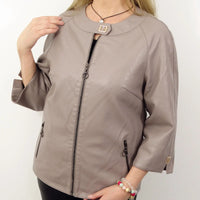 Cera | Schicke Kunstlederjacke