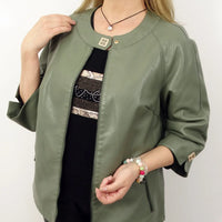 Cera | Schicke Kunstlederjacke