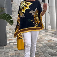 Emory | Kaftan-Top mit künstlerischem Druck