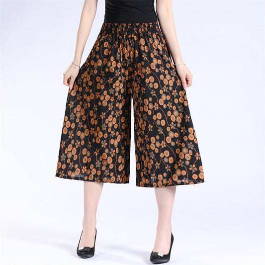 Jayne | Geblümte Culottes mit elastischer Taille