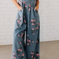 Meena | Geblümter Denim-Overall