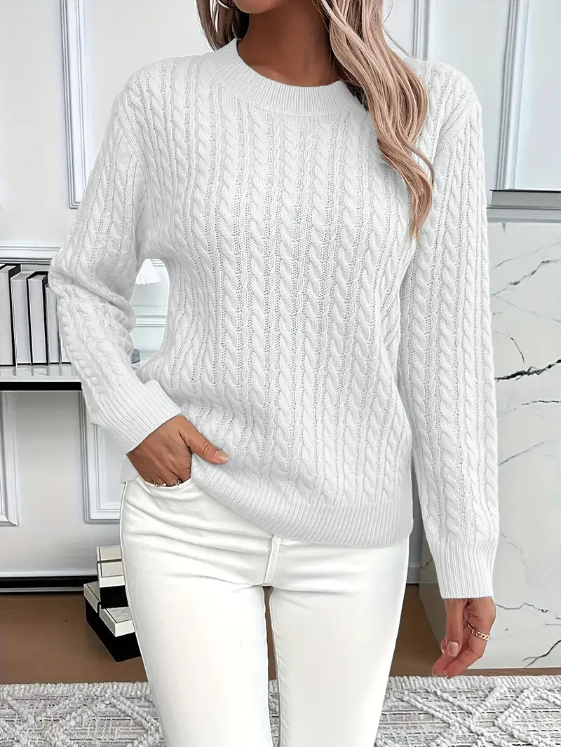 Glenda | Zopfmuster-Strickpullover