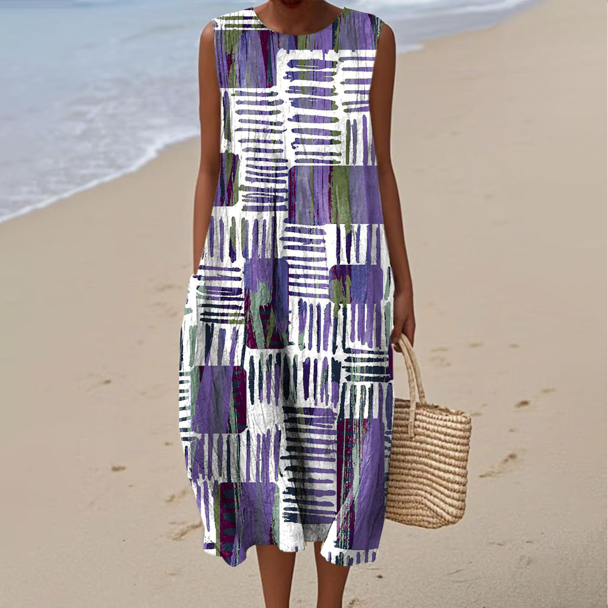 Lyca | Kleid mit Blockprint und Taschen