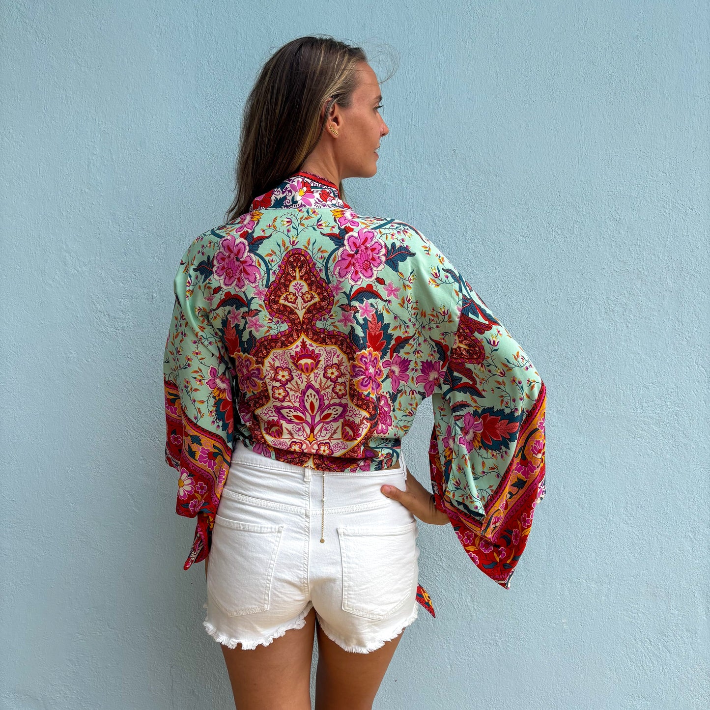 Giulia | Kimono-Top mit Blumenmuster