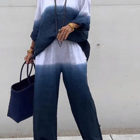 Taylor | Elegantes zweiteiliges Set aus Baumwolle und Leinen mit Farbverlauf