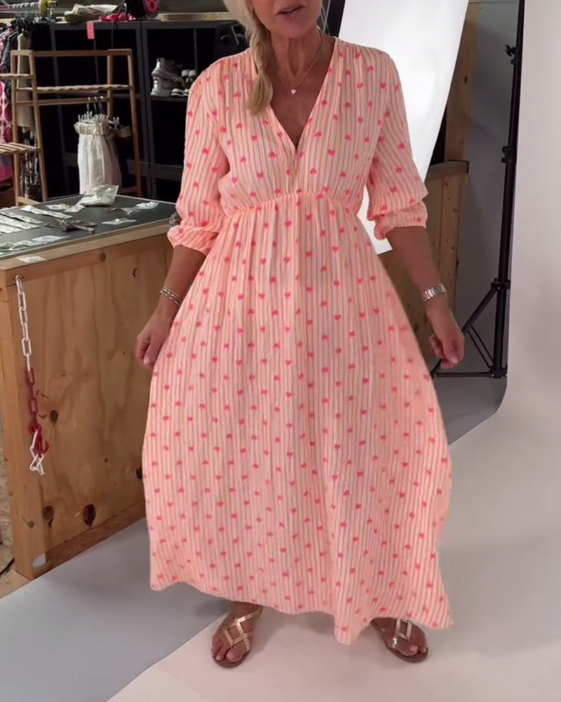 Maisy | elegantes Kleid mit Herzmuster