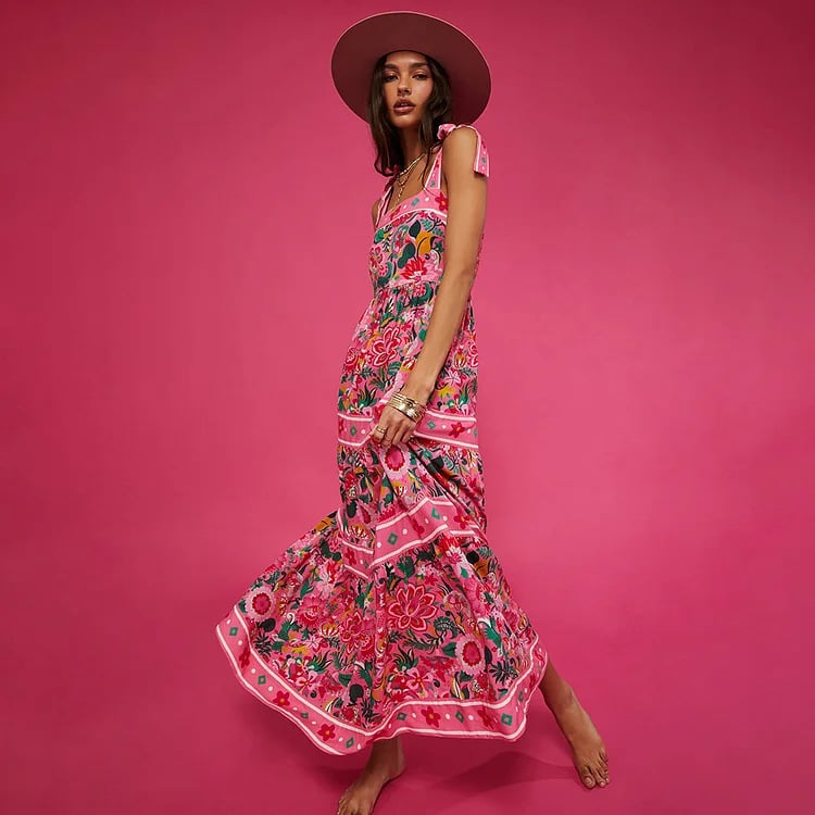 Ella | Blumenmuster-Badeanzug-Set mit eleganter Fliege