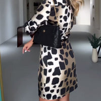 Pavina | Damen-Casualkleid mit Leopardenmuster