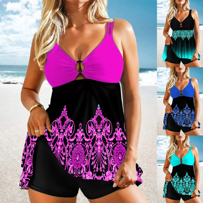 Nisa | Einteiliger Badeanzug mit doppelten Trägern