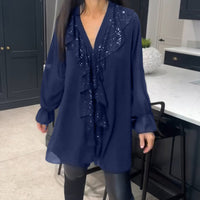 Aurora™ – Elegante Tunika mit Rüschen und Pailletten