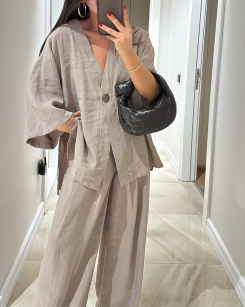 Natasha | modisches Set mit V-Ausschnitt