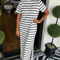 Eleanor | Lässiges gestreiftes Damenkleid mit Taschen