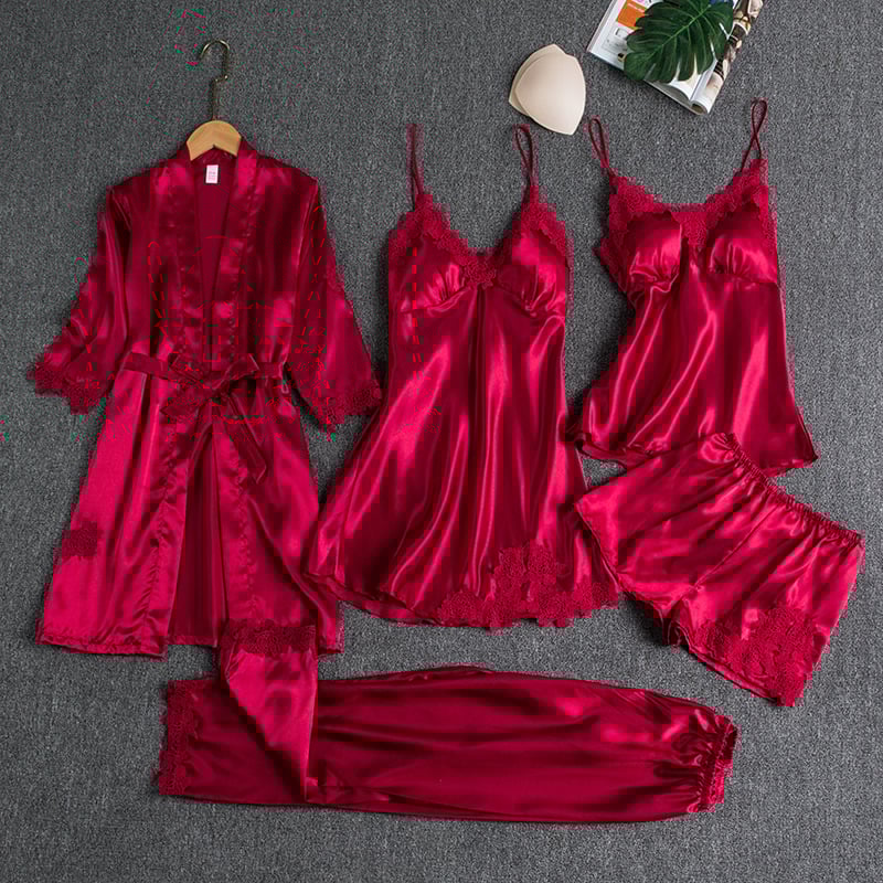Ivanna | Luxuriöses Satin-Nachtkleid-Set