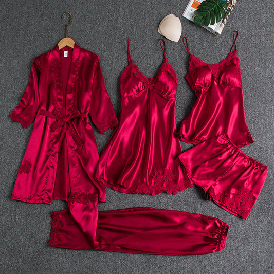 Ivanna | Luxuriöses Satin-Nachtkleid-Set