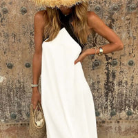 Mandie | Stilvolles rückenfreies Kleid mit Cross-Design