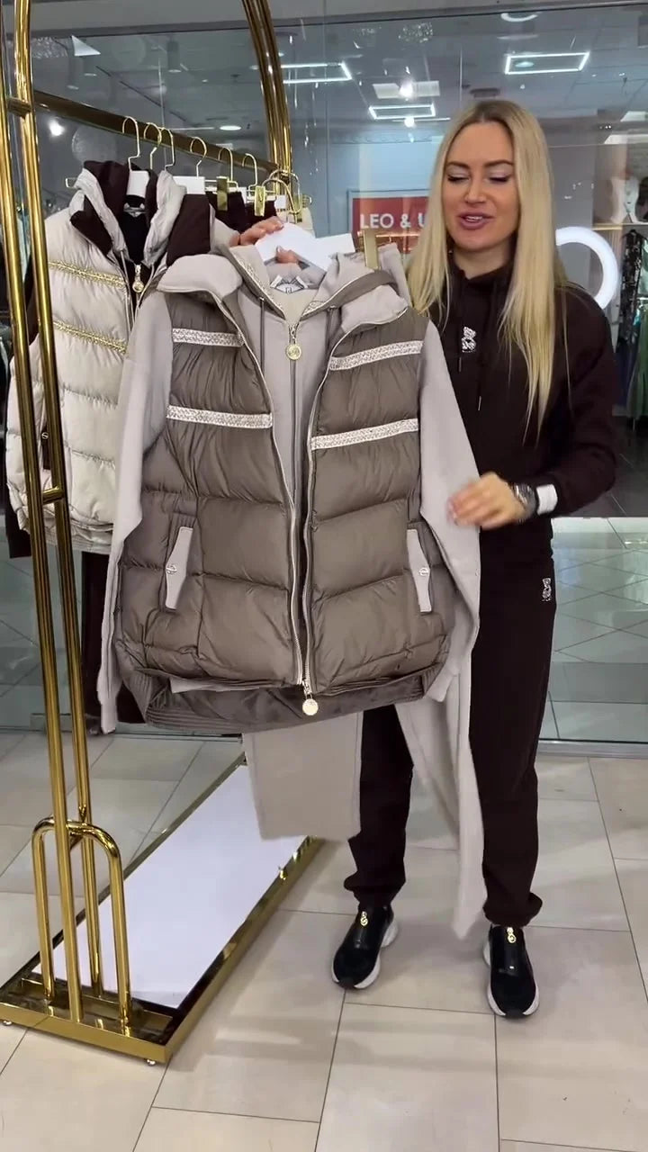 Lysa | Freizeit-Set mit Weste und Kapuzenpullover