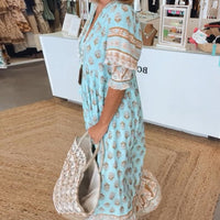 Liana | Bedrucktes Kleid mit V-Ausschnitt