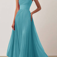 Jamie | Ein-Schulter-Falten-Ballkleid