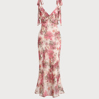 Gavia | Geblümtes Midikleid mit Rüschen und Bindeband