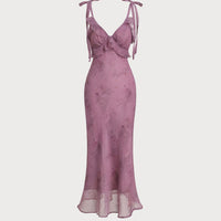 Lily | Midikleid mit Blumen und Rüschen