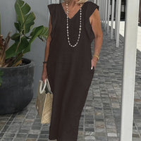 Emelia | bequemes Leinenkleid, lässiger Look mit weitem Arm.