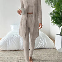 Chloe | Stilvolles 3-teiliges Set aus geripptem Strick