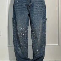 Cris | Trendige Loose-Fit Jeans mit Glitzer