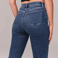 Cienna | Stretch-Jeans mit hoher Taille und weitem Bein