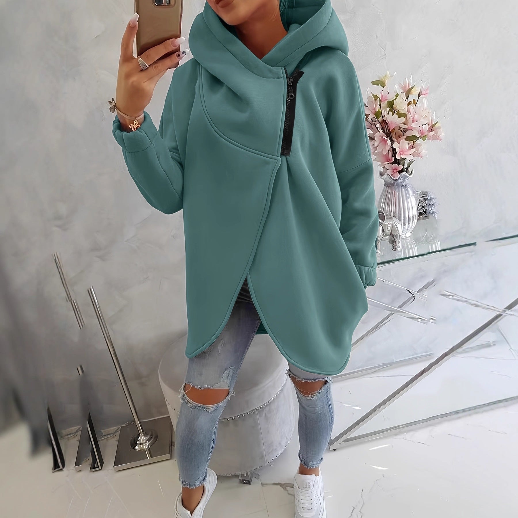 Alma | Hoodie für Damen, schlicht & bequem mit Tasche