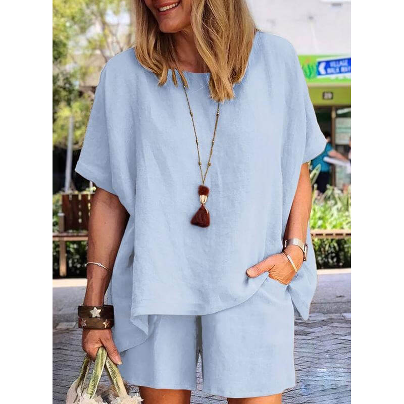 Juliet | Lässiges zweiteiliges Set mit Shorts und kurzen Ärmeln