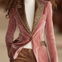 Jeanisa | Samtjacke mit Stickerei