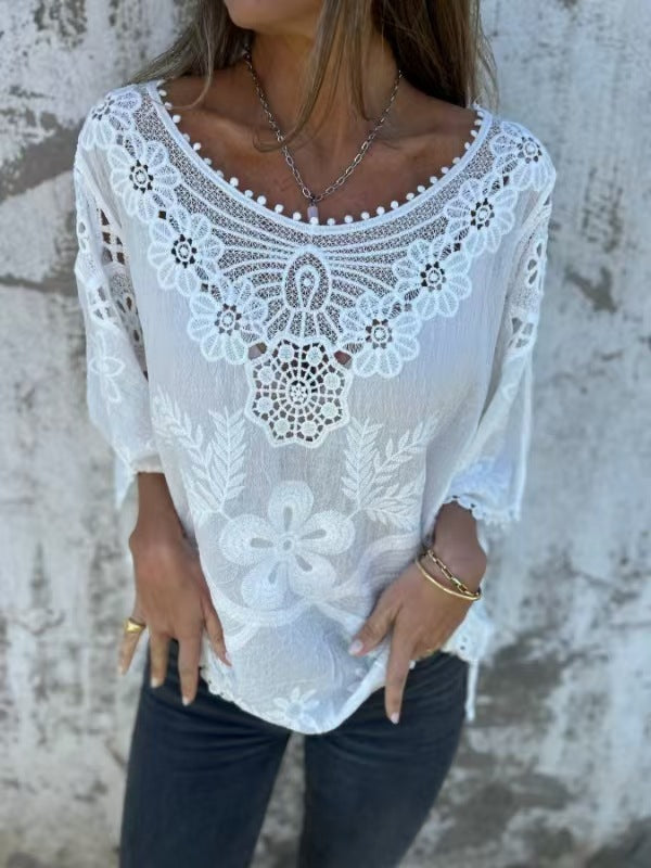 Elize | Besticktes Ausschnitt-Top
