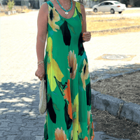 Mildre | Maxikleid aus Seide mit floralem Muster