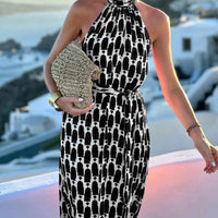 Roana | Neckholder-Maxikleid mit oberschenkelhohem Schlitz