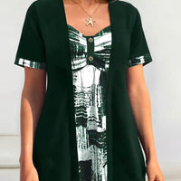 Lina™ | Elegantes Set mit gemusterter Bluse