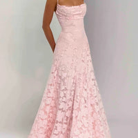 Rosa | Maxikleid mit Spitzendetail