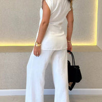 Emerie™ | Elegantes ärmelloses Set mit hochtaillierter Hose