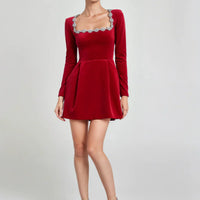 Marceline | Samt-Minikleid für Damen, chic & zeitlos