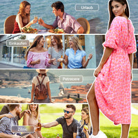 Annie | Kleid mit V-Ausschnitt und Print