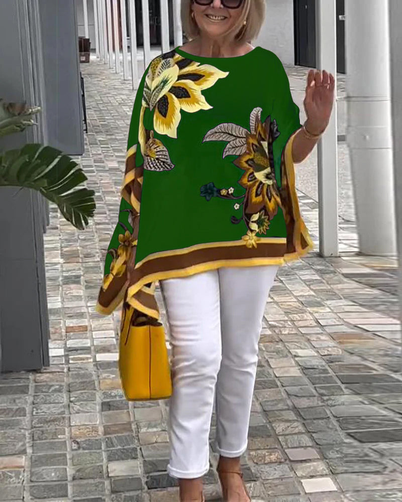 Emory | Kaftan-Top mit künstlerischem Druck