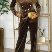 Fernanda | Samtanzug für Damen, mit Knöpfen & elegant