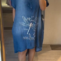 Eilan | Dragonfly Denim Lose Kleid