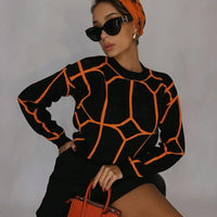 Thora | Trendige Netzbluse mit Muster